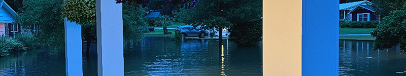 flooding in a neighborhood
